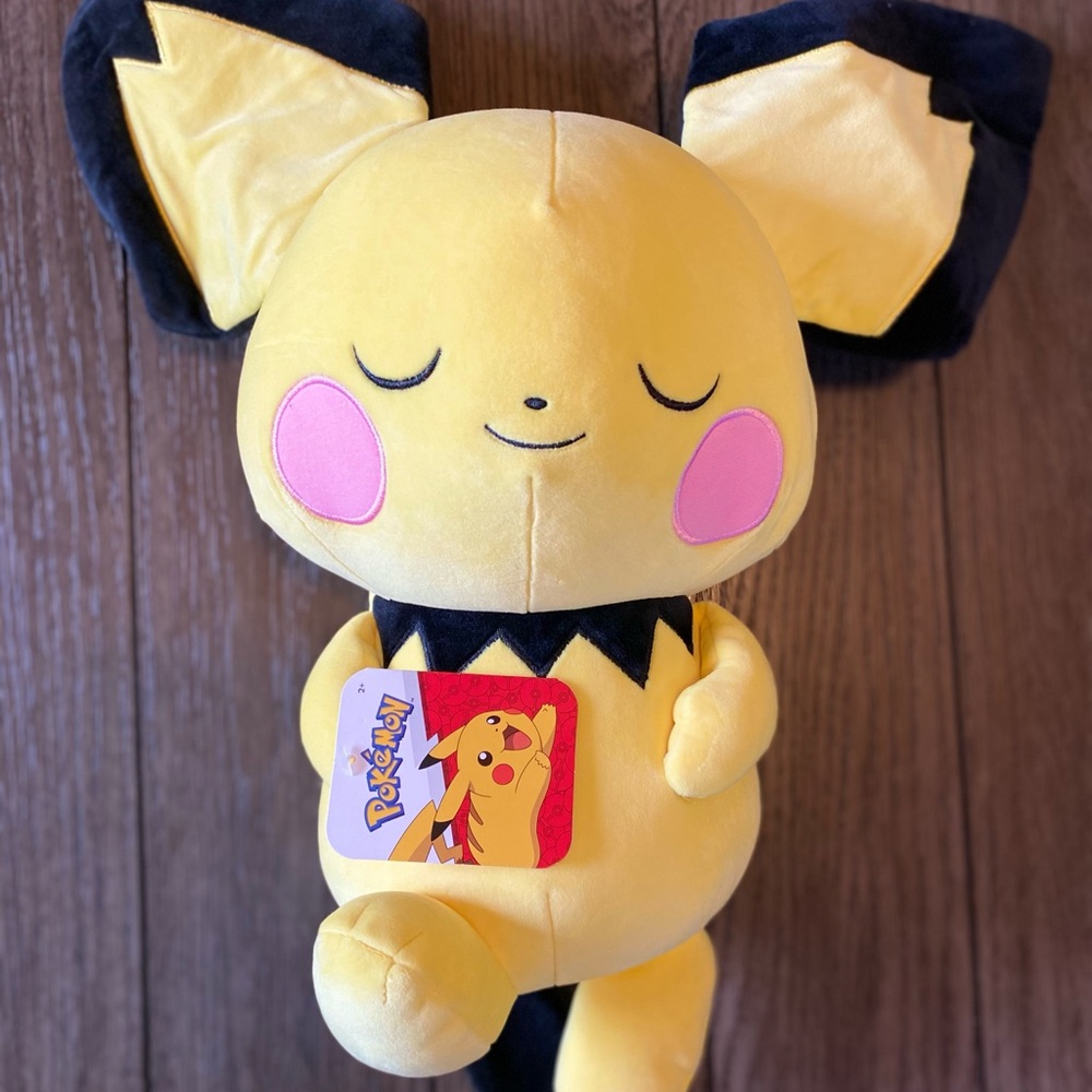 Pokemon Pichu Sleeping Plush - 18-Inch Premium Plush in Sleeping Pose